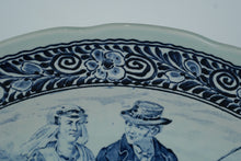 Load image into Gallery viewer, Royal Sphinx Holland Delft Plate by Boch – Horse & Carriage Scene A – 15.25” Blue & White