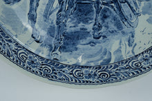 Load image into Gallery viewer, Royal Sphinx Holland Delft Plate by Boch – Horse & Carriage Scene B – 15.25” Blue & White