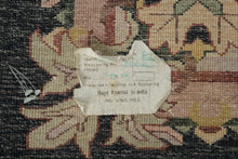 Load image into Gallery viewer, “Royal Garden” Hand-Knotted Wool Rug – 7.8' x 10.2' – Floral Medallion, Navy & Blush