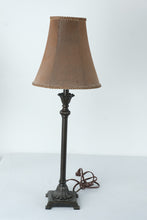 Load image into Gallery viewer, Traditional Bronze Finish Buffet Table Lamp 30 Inch with Brown Shade