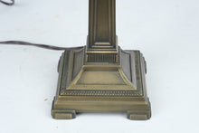 Load image into Gallery viewer, Neoclassical Brass Tone Column Table Lamp 25 Inch Traditional Decor