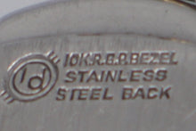 Load image into Gallery viewer, Vintage Ruda 17 Jewels Women’s Wristwatch – 10K R.G.P. Bezel, Stainless Steel Back, Two-Tone Stretch Band