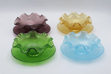 Load image into Gallery viewer, 1960s Italian Colony Waffle Ruffled Dessert Bowl and Plate Set 8 Piece