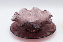 Load image into Gallery viewer, 1960s Italian Colony Waffle Ruffled Dessert Bowl and Plate Set 8 Piece