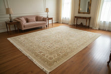 Load image into Gallery viewer, Turkish Oushak Rug – 9' x 12.3' Hand-Knotted Wool, High Knot Count, Muted Pastel Palette