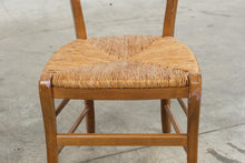 Load image into Gallery viewer, Ladder Back Wood Dining Chair with Woven Rush Seat