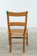 Load image into Gallery viewer, Ladder Back Wood Dining Chair with Woven Rush Seat