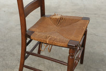 Load image into Gallery viewer, Set of 6 Traditional Ladder Back Dining Chairs with Woven Rush Seats