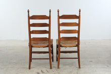 Load image into Gallery viewer, Set of 6 Traditional Ladder Back Dining Chairs with Woven Rush Seats
