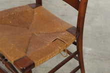 Load image into Gallery viewer, Set of 6 Traditional Ladder Back Dining Chairs with Woven Rush Seats