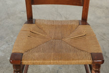 Load image into Gallery viewer, Set of 6 Traditional Ladder Back Dining Chairs with Woven Rush Seats