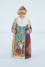 Load image into Gallery viewer, Russian Santa Ded Moroz Hand Painted Carved Wood Father Frost Figurine 10 Inch