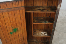 Load image into Gallery viewer, Rustic Bench-Made Wood Storage Cabinet with Slatted Door
