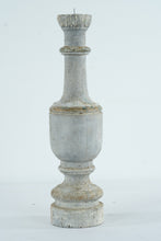 Load image into Gallery viewer, Vintage Rustic Wood Candle Holder Distressed White Farmhouse Primitive 18 Inch