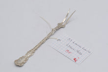 Load image into Gallery viewer, Antique Daniel Low Sterling Silver Lemon Fork Patent 1891 Victorian