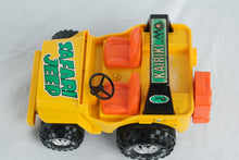Load image into Gallery viewer, Vintage Mighty Mo Safari Jeep Battery Operated Toy Car Made in Japan 9 Inch