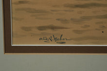 Load image into Gallery viewer, Otis Weber Nautical Painting – Sailboats at Sunset – 28" x 21.5" – Signed Maritime Artwork