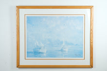 Load image into Gallery viewer, “Morning Mooring” by Ray Ellis – Framed Sailboat Print (32" x 40")