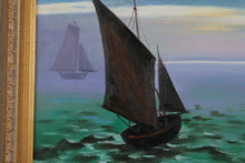 Load image into Gallery viewer, Signed 1997 Sailboat Seascape Original Oil Painting Framed Coastal Marine Art