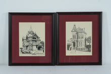 Load image into Gallery viewer, Vintage 1976 Bruce W Tackett San Francisco Victorian House Prints Framed Set 15x17