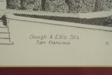 Load image into Gallery viewer, Vintage 1976 Bruce W Tackett San Francisco Victorian House Prints Framed Set 15x17