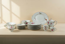Load image into Gallery viewer, Sango Monterey Japan Rose Gold Trim China Dinnerware Set 58 Piece Service for 8