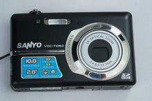 Load image into Gallery viewer, Sanyo VPC T1060 Digital Camera 10MP CCD Black 3X Zoom Original Box Manual