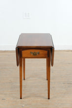 Load image into Gallery viewer, Statton Trutype Americana Cherry Drop Leaf End Table with Drawer