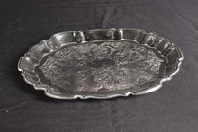 Load image into Gallery viewer, Scalloped Edged Silver Plated Platter - 14"