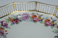 Load image into Gallery viewer, Schumann Bavaria Westwood Porcelain Floral Reticulated Bowl Gold Trim 9 Inch
