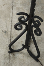 Load image into Gallery viewer, Rustic Metal Floor Lamp Scroll Base Linen Drum Shade 60 Inch