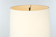 Load image into Gallery viewer, Rustic Metal Floor Lamp Scroll Base Linen Drum Shade 60 Inch
