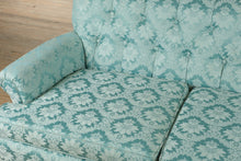 Load image into Gallery viewer, Vintage Seafoam Tufted Sofa by Nix Upholstery – Excellent Condition