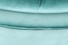 Load image into Gallery viewer, Seafoam Green Tufted Swivel Rocker Armchair – Vintage Mid-Century Charm