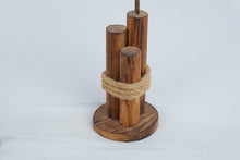 Load image into Gallery viewer, Wood Seagull Figurine Nautical Dock Post Coastal Beach Decor Rope Base