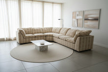Load image into Gallery viewer, Modern Sectional Sofa with Geometric Upholstery and Feather Down Cushions