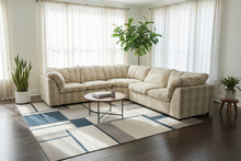 Load image into Gallery viewer, Modern Sectional Sofa with Geometric Upholstery and Feather Down Cushions