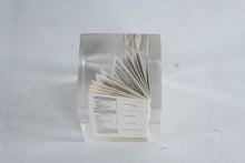 Load image into Gallery viewer, Yves Hentic Company Senetek PLC Prospectus Lucite Paperweight 1986 3 Inch
