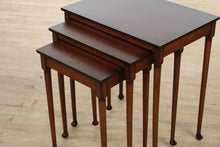 Load image into Gallery viewer, Elegant Set of 3 Mahogany Nesting Tables by Bombay Company