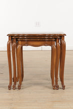 Load image into Gallery viewer, Set of 3 Nesting Tables with Leather Tops