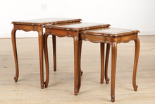 Load image into Gallery viewer, Set of 3 Nesting Tables with Leather Tops