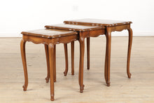 Load image into Gallery viewer, Set of 3 Nesting Tables with Leather Tops