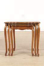 Load image into Gallery viewer, Set of 3 Nesting Tables with Leather Tops