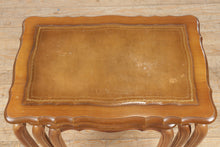 Load image into Gallery viewer, Set of 3 Nesting Tables with Leather Tops