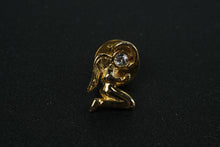 Load image into Gallery viewer, Set of 3 Gold-Tone Religious Tie Pins – Cross with Crystal, Praying Angel & Cherub Designs