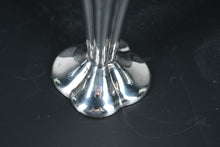 Load image into Gallery viewer, Set of 3 Silver Trumpet Vases – Reed & Barton Style – Flared Tulip Rim – 7” Tall