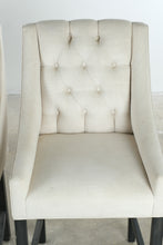 Load image into Gallery viewer, Set of 3 Tufted Upholstered Counter Height Bar Stools with Wingback Design - Online Only