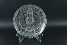 Load image into Gallery viewer, Set of 6 Cristal D’Arques-Durand Clear Cut Glass Luncheon Plates – 8” Star & Diamond Pattern – France