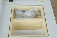 Load image into Gallery viewer, Fold Out Sewing Cabinet Craft Table with Storage Bins and Adjustable Lift Platform
