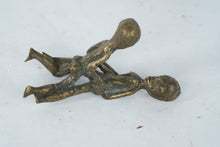 Load image into Gallery viewer, Vintage Brass Kama Sutra Erotic Figurine Couple Sculpture India 5 Inch